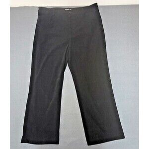 CJ Banks Women's Black Stretch Pants Front Zip Button Size 16W